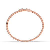 Prong Set Cuban Diamond Baguette Bangle
