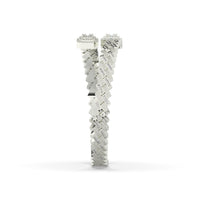 Prong Set Cuban Diamond Baguette Bangle