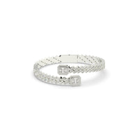 Prong Set Cuban Diamond Baguette Bangle