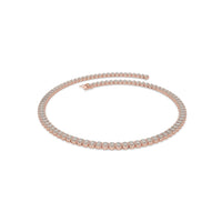Diamond Baguette Chain with Two Rows of Round Diamonds