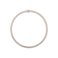 Diamond Baguette Chain with Two Rows of Round Diamonds