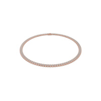 Diamond Baguette Chain with Two Rows of Round Diamonds