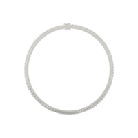 Diamond Baguette Chain with Two Rows of Round Diamonds