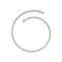 Diamond Baguette Chain with Two Rows of Round Diamonds