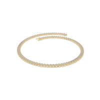 Diamond Baguette Chain with Two Rows of Round Diamonds