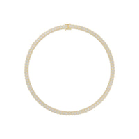 Diamond Baguette Chain with Two Rows of Round Diamonds