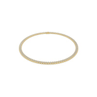 Diamond Baguette Chain with Two Rows of Round Diamonds