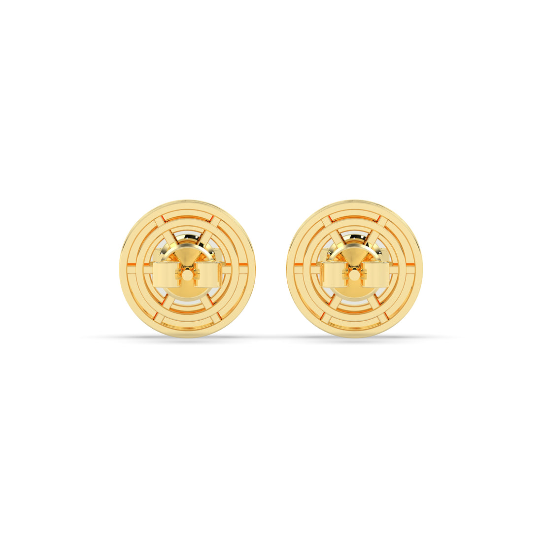 Two Layer Round Diamond Earrings
