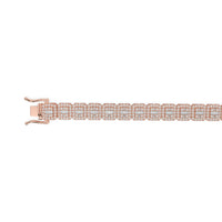 Diamond Baguettte Bracelet Square Links