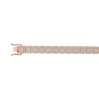 Diamond Baguettte Bracelet Square Links