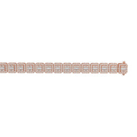 Diamond Baguettte Bracelet Square Links