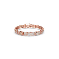Diamond Baguettte Bracelet Square Links