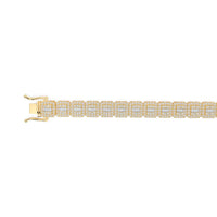 Diamond Baguettte Bracelet Square Links