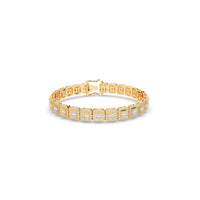 Diamond Baguettte Bracelet Square Links