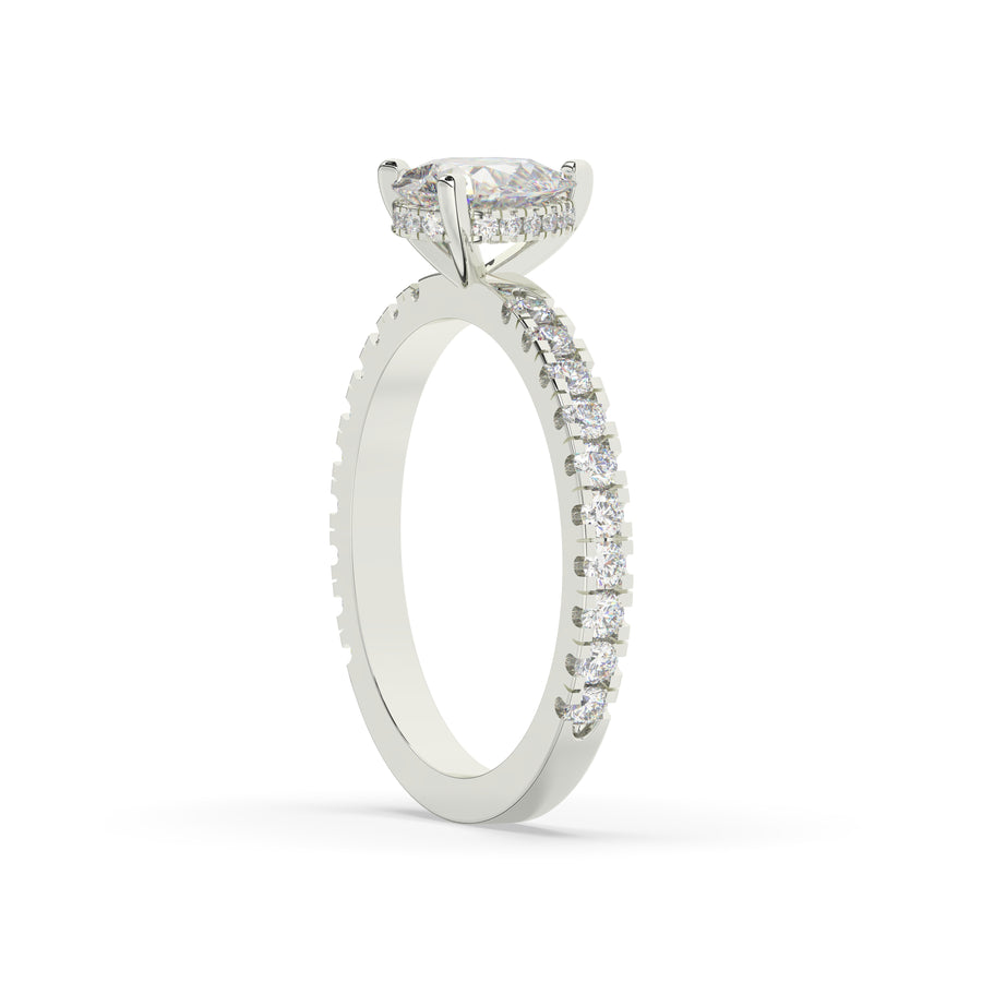 Diamond Pear Solitaire Engagement Ring