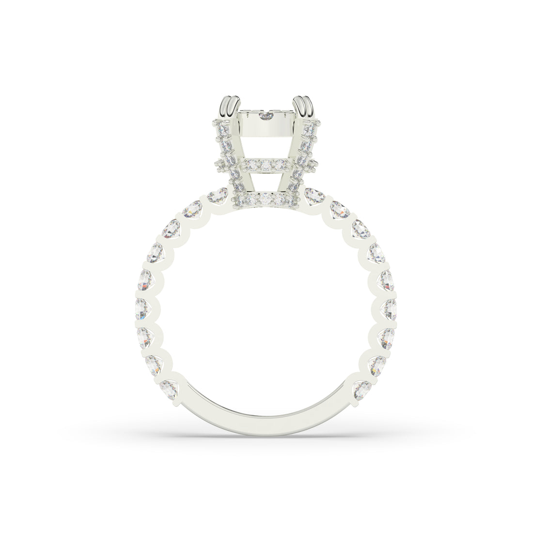 Diamond Round Halo Engagement Ring with matching Band