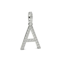 Single Row Diamond Initial Pendant