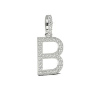 Single Row Diamond Initial Pendant