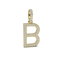 Single Row Diamond Initial Pendant