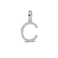 Single Row Diamond Initial Pendant