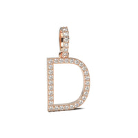 Single Row Diamond Initial Pendant