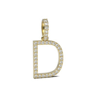 Single Row Diamond Initial Pendant