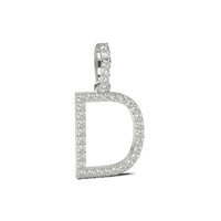 Single Row Diamond Initial Pendant
