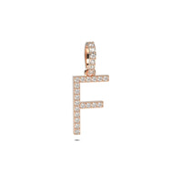Single Row Diamond Initial Pendant