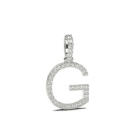 Single Row Diamond Initial Pendant