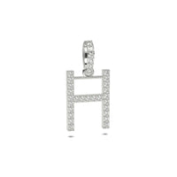 Single Row Diamond Initial Pendant