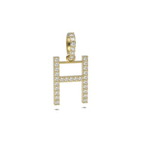 Single Row Diamond Initial Pendant