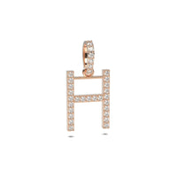Single Row Diamond Initial Pendant