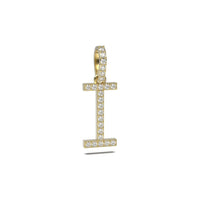 Single Row Diamond Initial Pendant