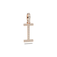 Single Row Diamond Initial Pendant