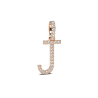 Single Row Diamond Initial Pendant