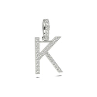 Single Row Diamond Initial Pendant