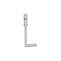 Single Row Diamond Initial Pendant