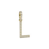 Single Row Diamond Initial Pendant