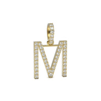 Single Row Diamond Initial Pendant