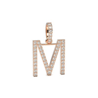 Single Row Diamond Initial Pendant