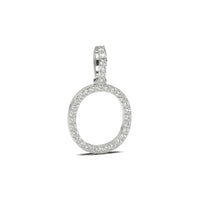 Single Row Diamond Initial Pendant