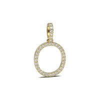 Single Row Diamond Initial Pendant