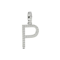 Single Row Diamond Initial Pendant