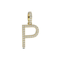Single Row Diamond Initial Pendant