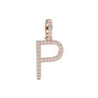 Single Row Diamond Initial Pendant