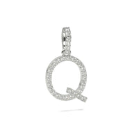 Single Row Diamond Initial Pendant