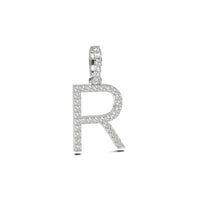Single Row Diamond Initial Pendant
