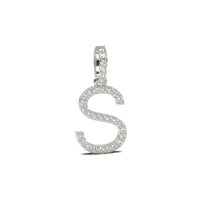 Single Row Diamond Initial Pendant