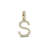 Single Row Diamond Initial Pendant