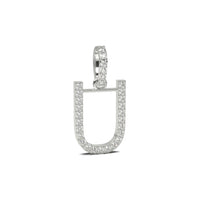 Single Row Diamond Initial Pendant